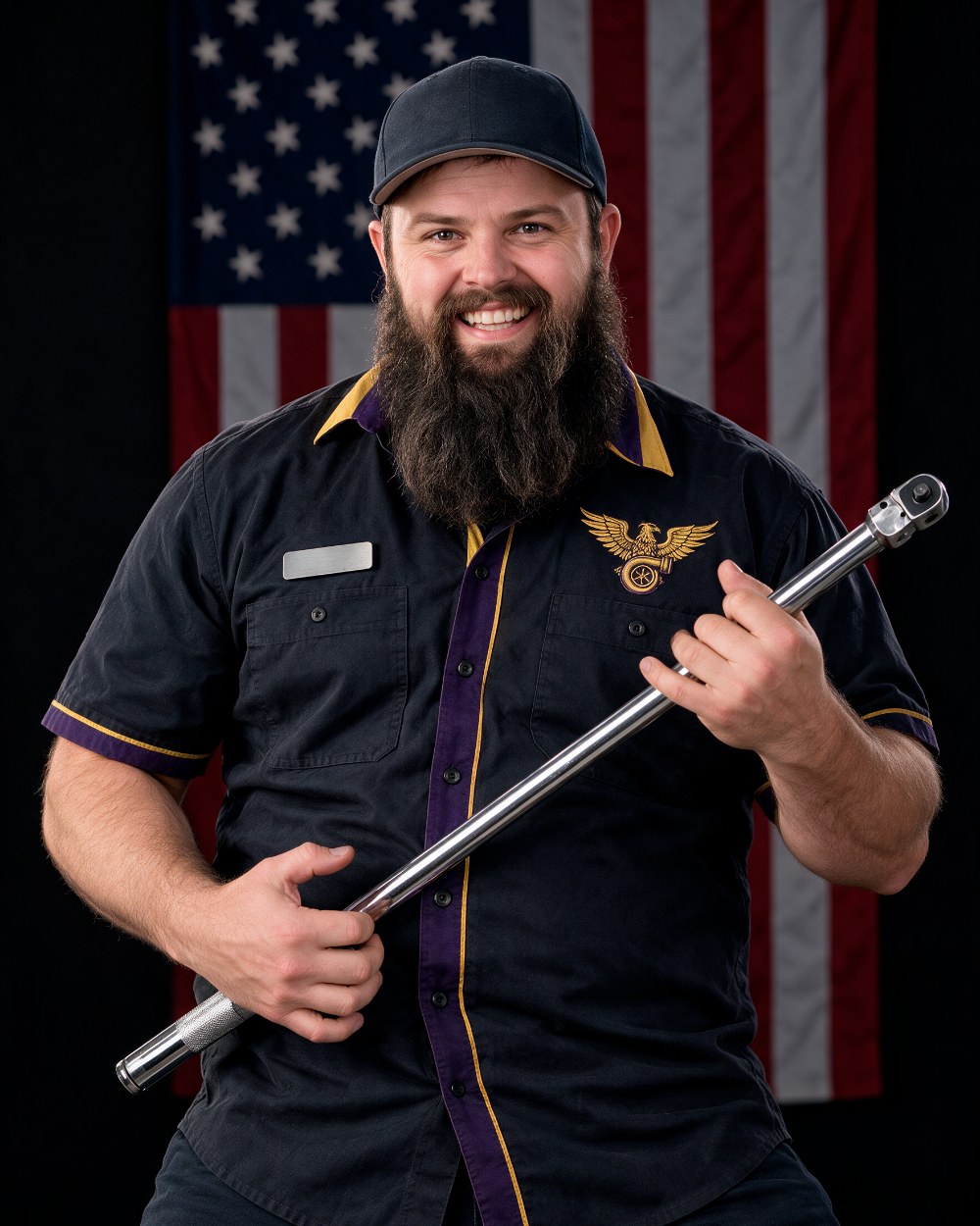 Mason Gose showing off on the torque wrench