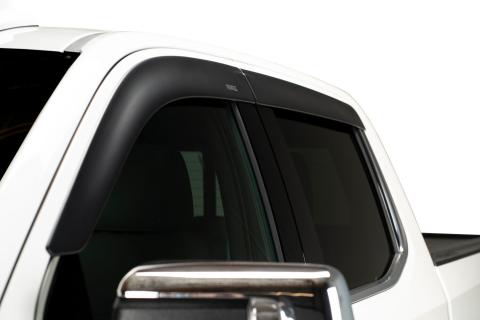 Low Profile Ventvisor Deflector Matte Black Outside Mount 4 Piece For 1999-2016 F-250/F-350/F-450 Super Duty Husky Liners