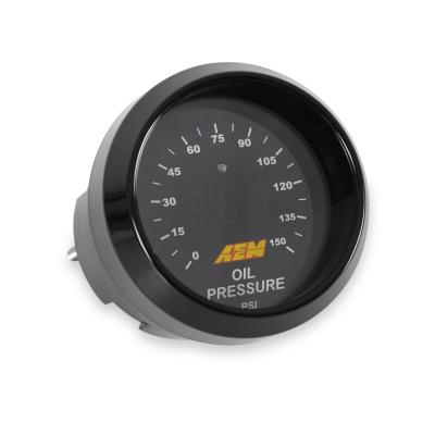 Classic Digital 150 PSI OIL Pressure Gauge Kit Oil Pressure from 0-150 PSI AEM Electronics