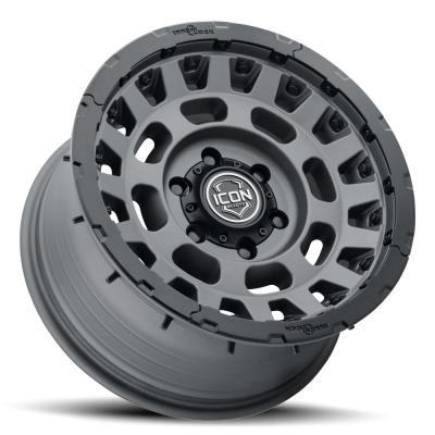 Hammer Pro 17 X 8.5 / 6 X 5.5 0MM Offset 4.75 Inch Back Space Charcoal W/ Black Ring, ICON Alloys
