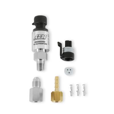 3.5 Bar Stainless MAP Sensor Kit 1/8 Inch NPT Male Thread w/ -4 and 3/16 NPT Adapters AEM Electronics