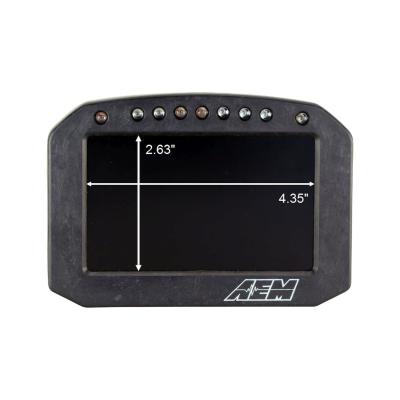 CD-5FL Carbon Flat Panel Logging Display 5-inch diagonal screen, carbon fiber enclosure, wiring harness included, Does Not Include Buttons (See PN 30-3610) AEM Electronics