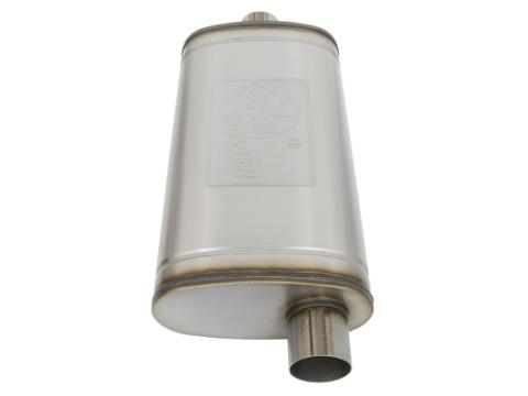 Mach Force-Xp 409 Stainless Steel Muffler 3 Inch ID Center/Offset x 11 Inch W x 5 Inch H x 22 Inch L - Oval Body aFe Power