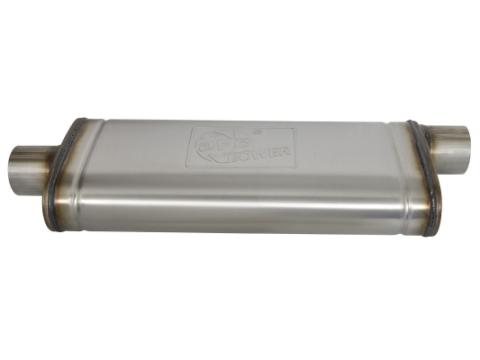 Mach Force-Xp 409 Stainless Steel Muffler 3 Inch ID Center/Offset x 9 Inch W x 4 Inch H x 22 Inch L - Oval Body aFe Power