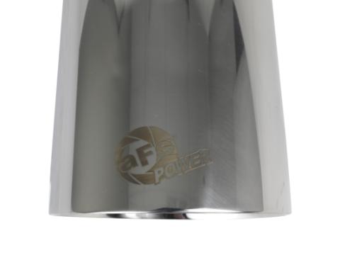 Mach Force-Xp 304 Stainless Steel Clamp-on Exhaust Tip Polished 2-1/2 Inch Inlet x 4-1/2 Inch Outlet x 9 Inch L aFe Power
