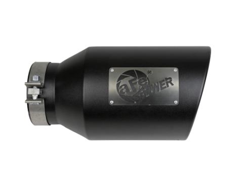 Mach Force-Xp 409 Stainless Steel Clamp-on Exhaust Tip Black 5 Inch Inlet x 8 Inch Outlet x 15 Inch L aFe Power