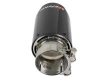 Mach Force-Xp 304 Stainless Steel Clamp-on Exhaust Tip Carbon Fiber 2-1/2 Inch Inlet x 3-1/2 Inch Outlet X 7 Inch L aFe Power