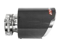Mach Force-Xp 304 Stainless Steel Clamp-on Exhaust Tip Carbon Fiber 2-1/2 Inch Inlet x 4-1/2 Inch Outlet x 7 Inch L aFe Power