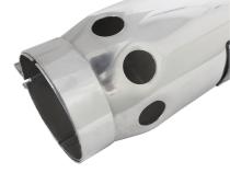 Mach Force-Xp 304 Stainless Steel Intercooled Clamp-on Exhaust Tip Polished 4 Inch Inlet x 5 Inch Outlet x 12 Inch L aFe Power
