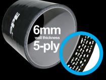 6.0 Inch X 36 Inch L 6MM 5-Ply Silicone Hose PPE Diesel