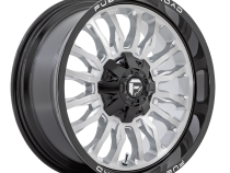 Aluminum Wheels 20X9 Arc D798 8 On 165.1 Silver/Brushed Face-Milled Black Lip 125.1 Bore 1 Offset Fuel Off Road Wheels